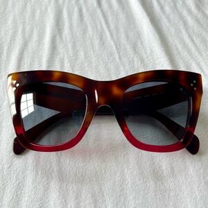 Authentic Céline “Catherine” Havana Pink Oversizes Cat Eye Sunglasses